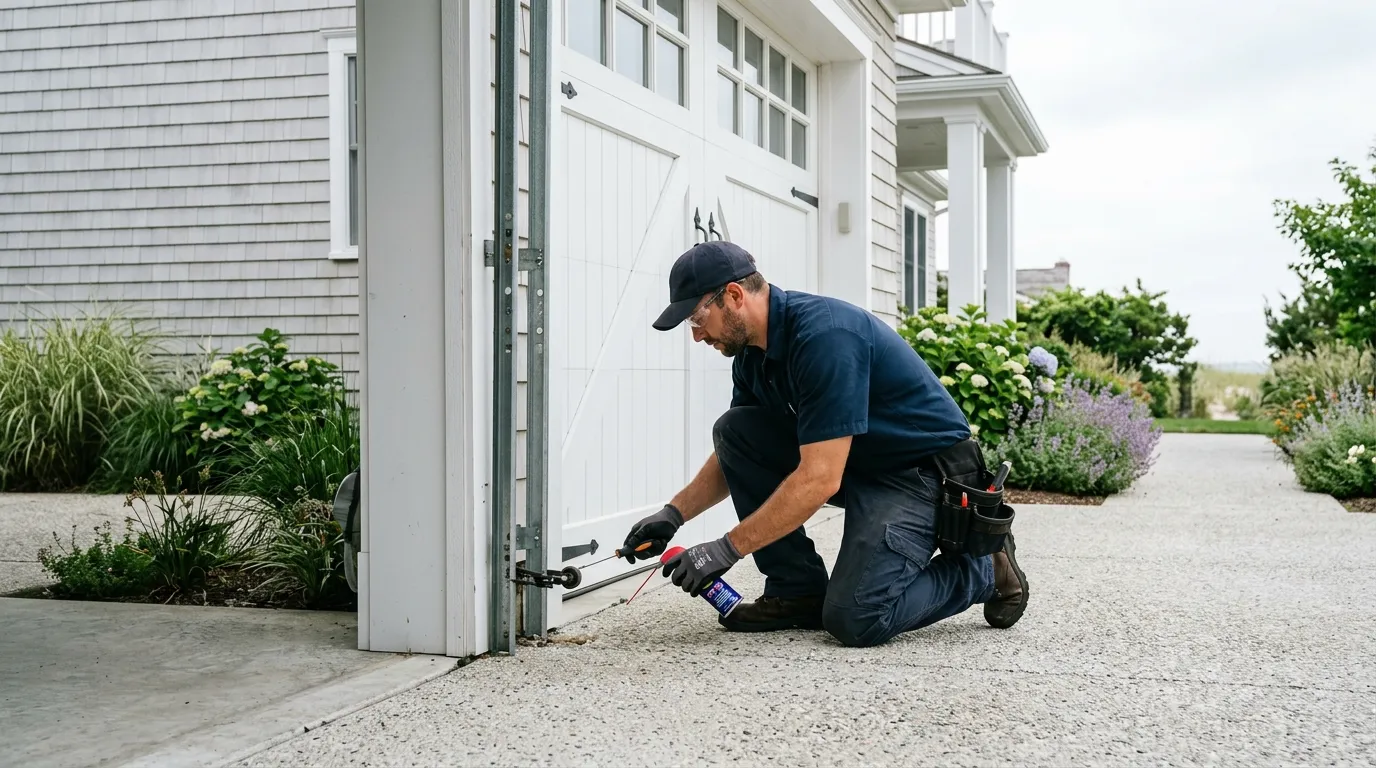 Modern flush garage door