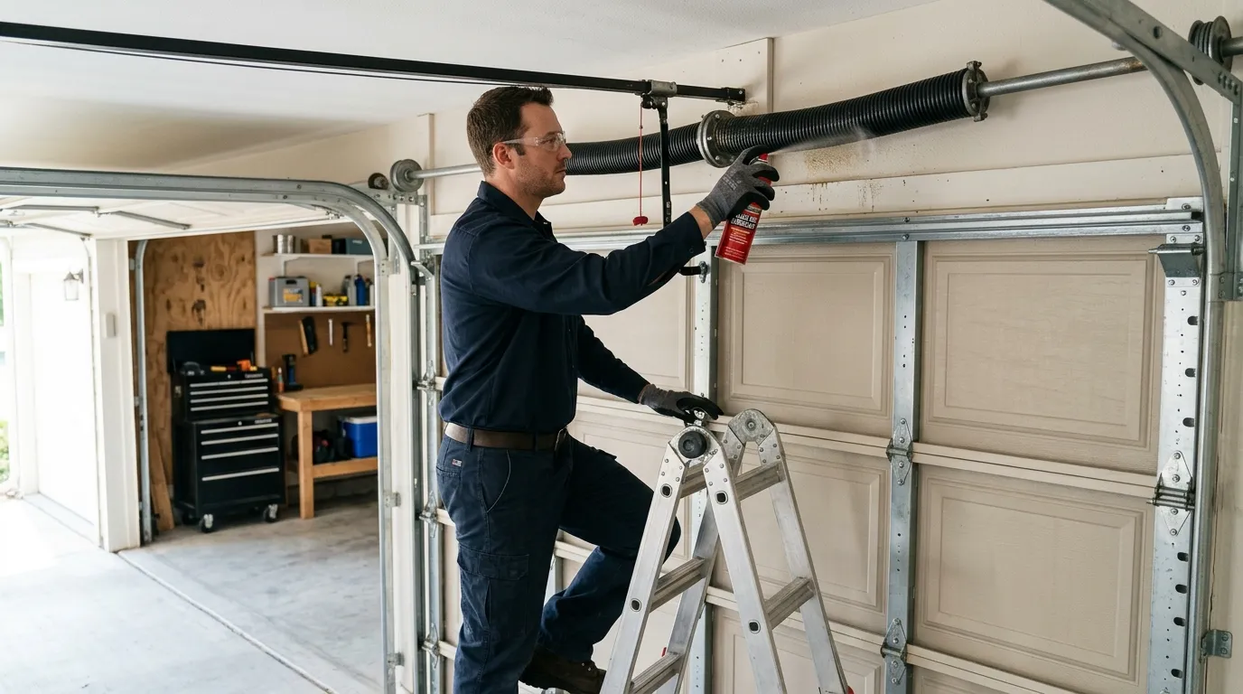 Modern flush garage door